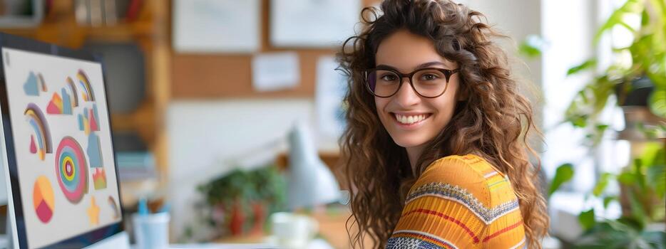 Joyous Graphic Designer Finding in Daily Work Life photo