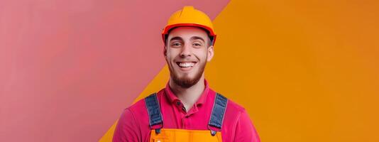 Proud Parking Attendant Excels in Job Showing Dedication and Happiness photo