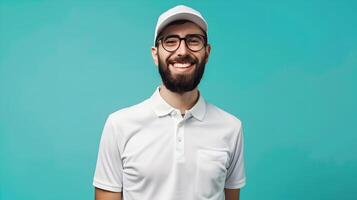 Young Golf Professionals Joyous Portrait A Symbol of Skill and Enthusiasm in the Sport of Golf photo