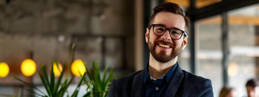 Confident and Accomplished Technology Leader in Office Setting photo