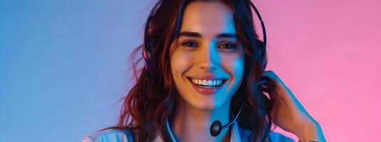Confident and Friendly Virtual Assistant Delivering Exceptional Customer Service photo