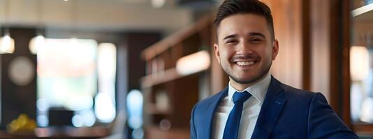 Confident and Successful Young Corporate Executive in Business Attire photo