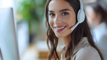 Friendly and Efficient Customer Service Representative Providing Assistance photo