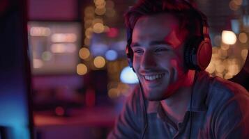 Confident Young Professional Assisting Customers in a Tech Savvy Workspace photo