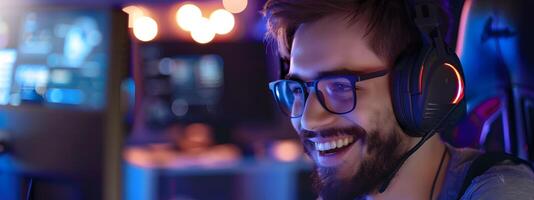 Enthusiastic Young Tech Support Specialist Aiding Client with Smile photo