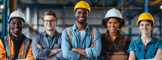 Diverse Construction Supervisors Working Together as a Team photo