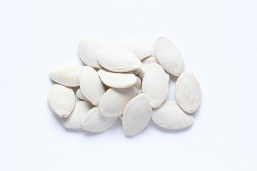 Top view of pumpkin seeds pattern texture background photo