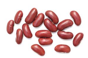 Red beans isolated on white background photo