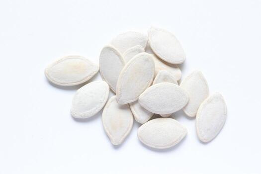 Top view of pumpkin seeds pattern texture background photo