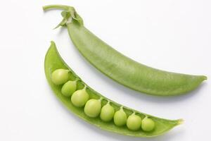 Pea on white background photo