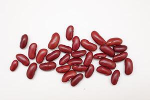 Red beans isolated on white background photo