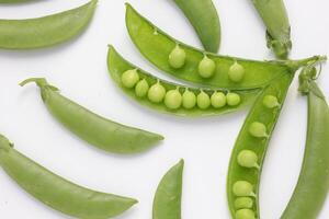 Pea on white background photo