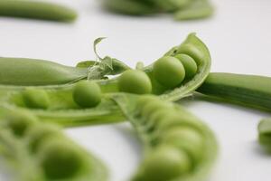 Pea on white background photo