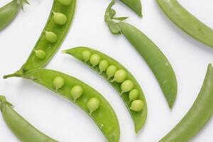 Pea on white background photo