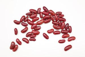 Red beans isolated on white background photo
