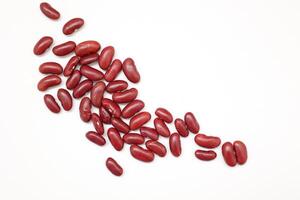 Red beans isolated on white background photo