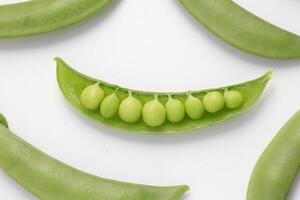 Pea on white background photo