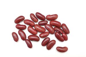 Red beans isolated on white background photo