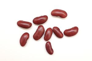 Red beans isolated on white background photo