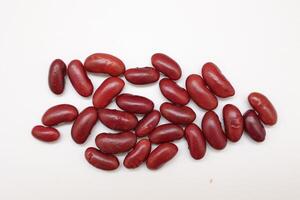 Red beans isolated on white background photo