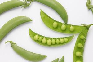 Pea on white background photo