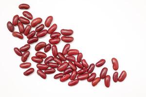 Red beans isolated on white background photo