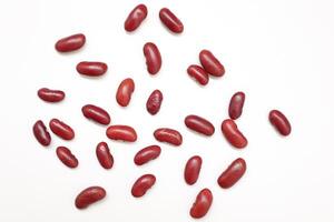 Red beans isolated on white background photo