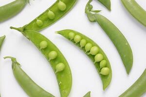 Pea on white background photo