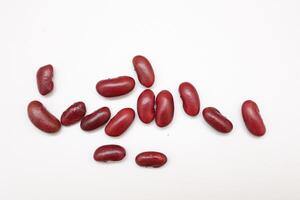 Red beans isolated on white background photo