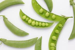 Pea on white background photo
