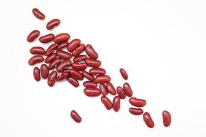 Red beans isolated on white background photo