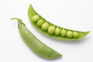 Pea on white background photo