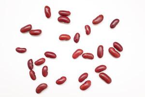 Red beans isolated on white background photo