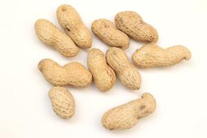 Peanut on white background photo