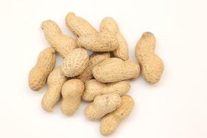 Peanut on white background photo