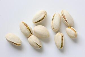 Pistachio nut isolated on white background photo