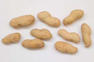 Peanut on white background photo