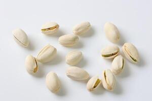 Pistachio nut isolated on white background photo