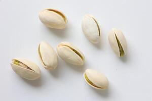 Pistachio nut isolated on white background photo