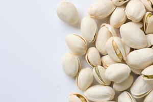 Pistachio nut isolated on white background photo