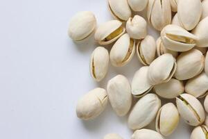 Pistachio nut isolated on white background photo