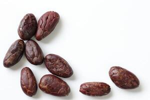 Brown roasted cocoa beans seeds, cocoa bean photo