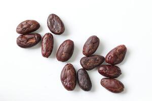 Brown roasted cocoa beans seeds, cocoa bean photo