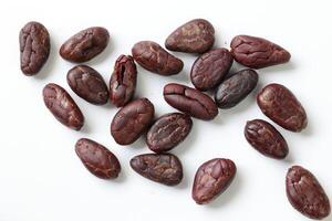 Brown roasted cocoa beans seeds, cocoa bean photo