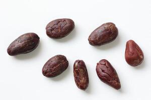 Brown roasted cocoa beans seeds, cocoa bean photo