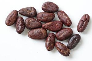 Brown roasted cocoa beans seeds, cocoa bean photo