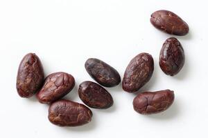 Brown roasted cocoa beans seeds, cocoa bean photo