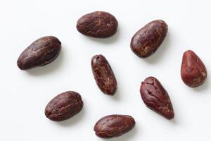 Brown roasted cocoa beans seeds, cocoa bean photo