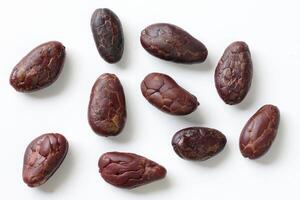 Brown roasted cocoa beans seeds, cocoa bean photo