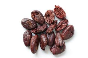 Brown roasted cocoa beans seeds, cocoa bean photo